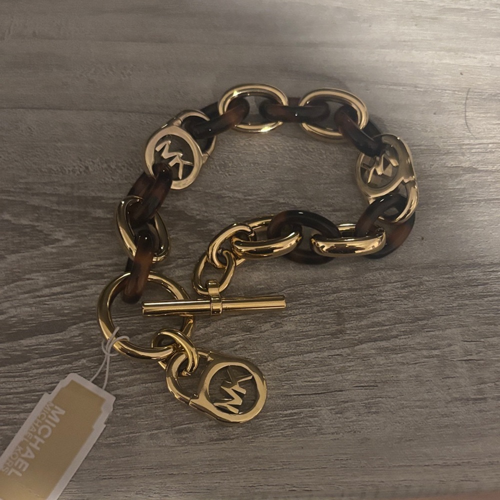 Michael Kors Gold and Black Bracelet